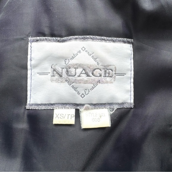 NUAGE BLACK PARKA COAT OVERSIZED JACKET FAUX FUR VINTAGE COAT XS - Picture 11 of 14
